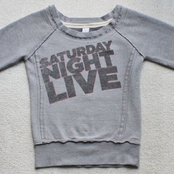 Saturday Night Live SNL Sweatshirt Scoop Neck Women’s S Gray Pullover Comedy NBC - Picture 4 of 7